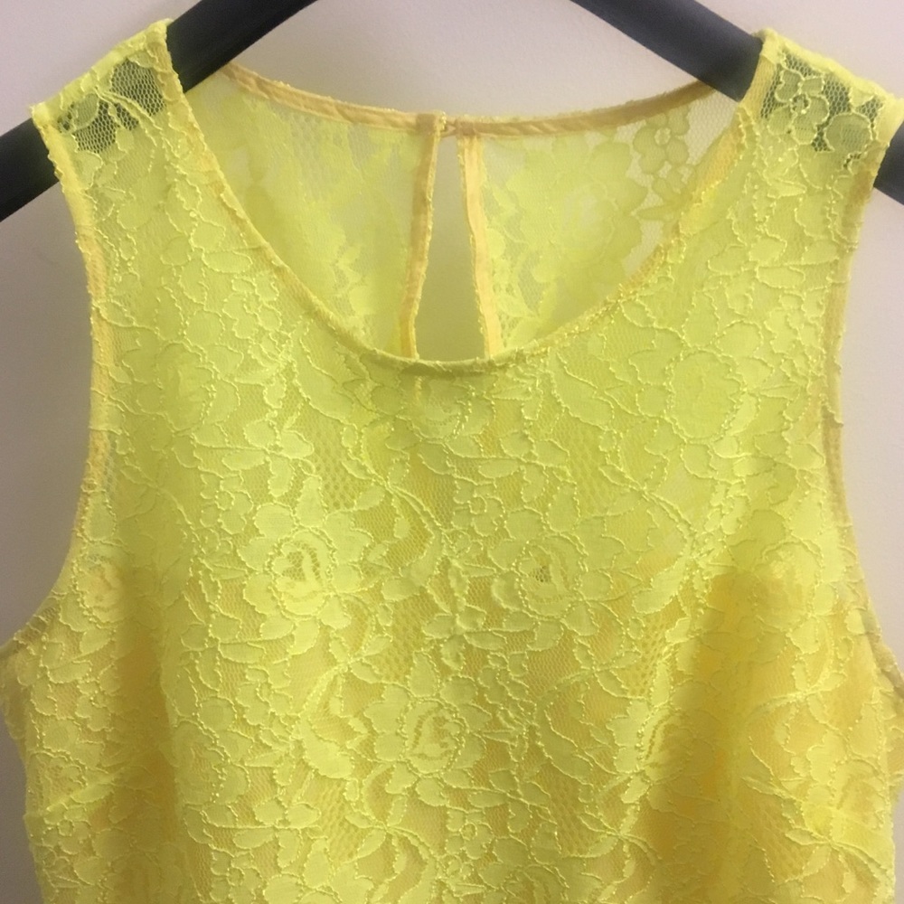 J crew neon yellow sundress size 6